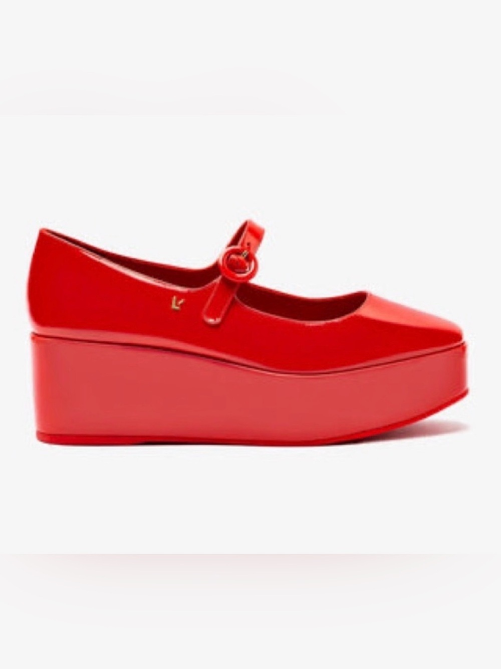 NEW Larroude Blair Vibrant Red Platform Shoes Mary Jane 8.5